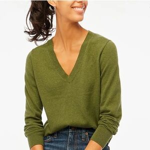 Jcrew Factoty Cotton-blend V-neck sweater